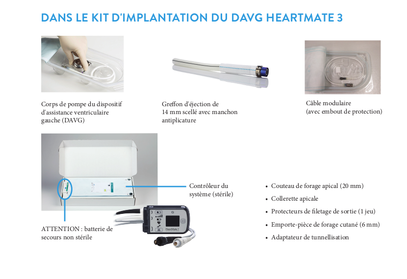 Kit d'implantation du DAVG HeartMate 3™